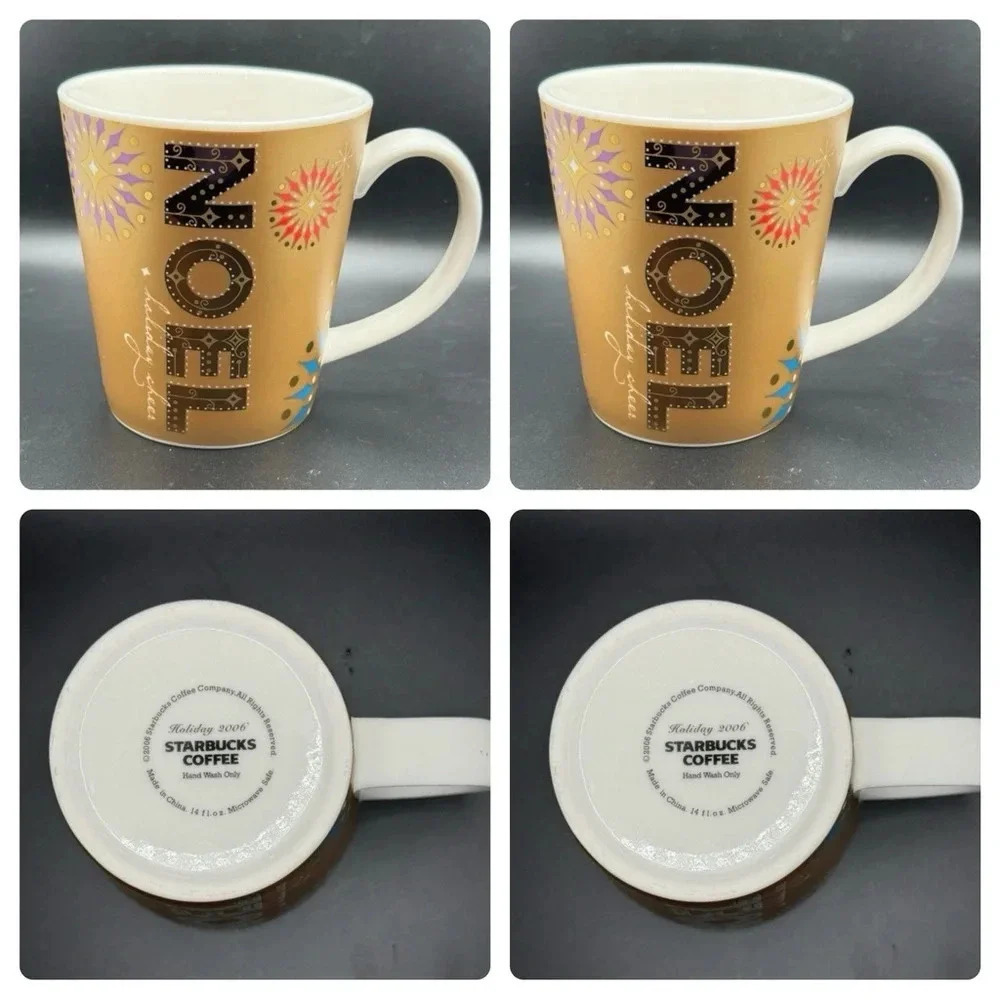 Starbucks set of 2, 2006 Noel Mugs